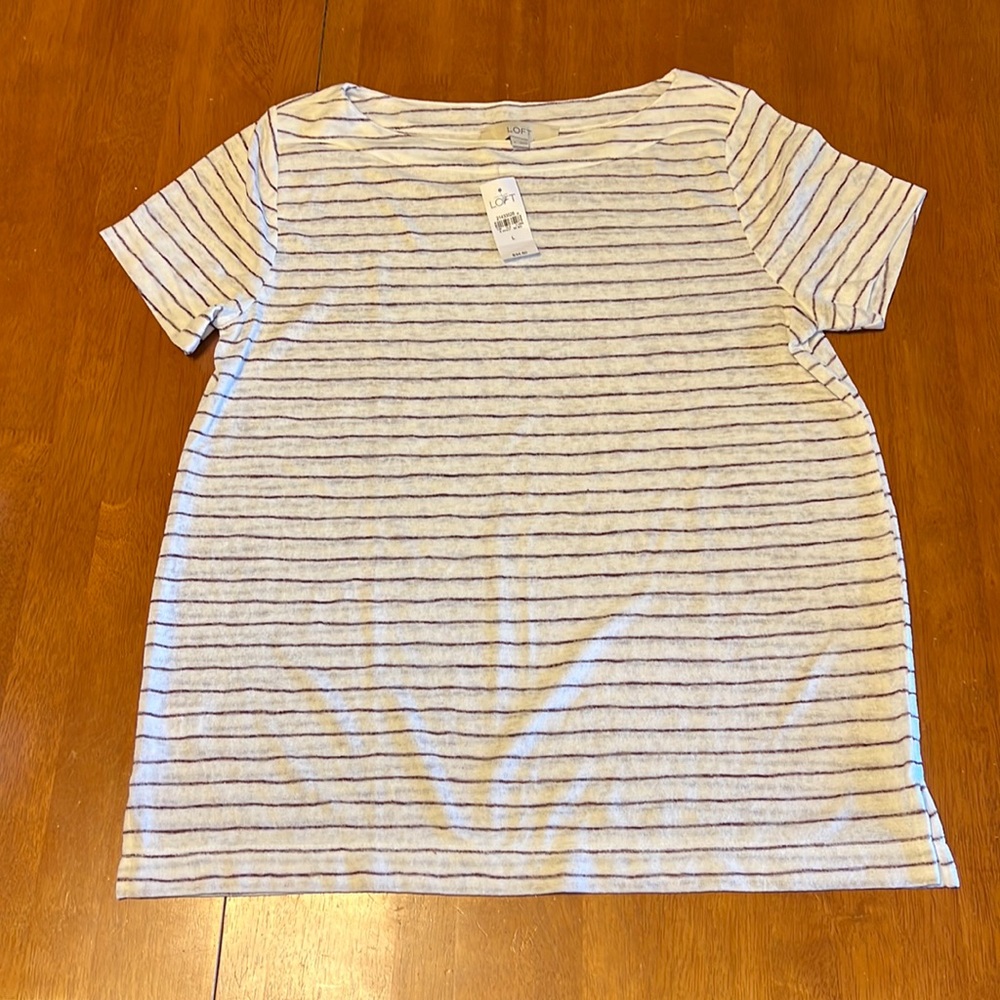 LOFT Short Sleeve Knit Top size L